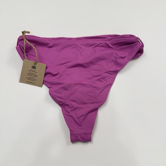Free People x Toast Signature Cinch Bikini Bottom Size XS Purple Orchid NWT - Picture 2 of 8